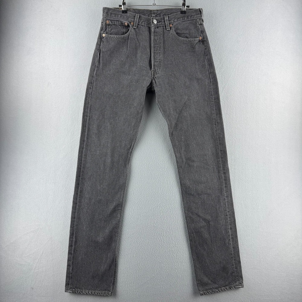 Vintage Levis‎ Jeans Mens 33x36 (Fits 32x36) Black 501 Straight 90s Made in USA